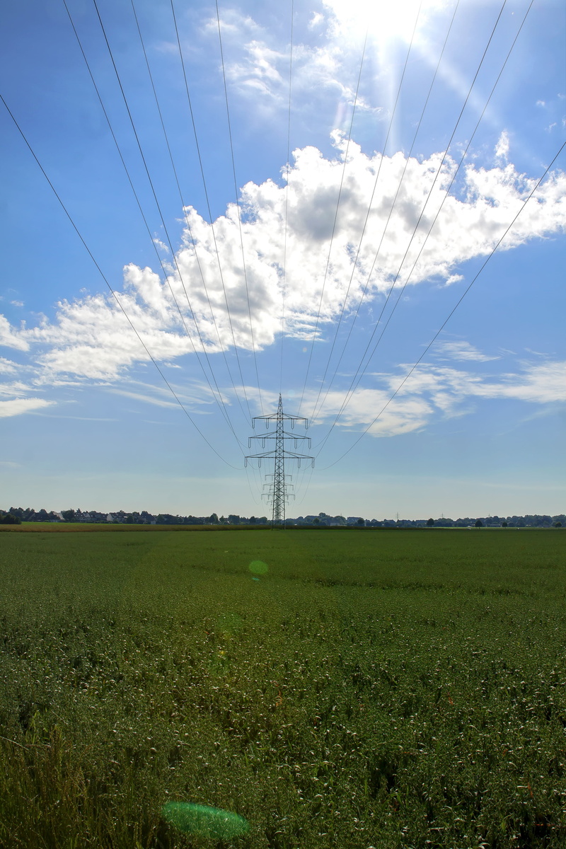 cable, strommast, land, lines, electrical equipment, complexity, landscape, power line, energy, tranquil scene, mast, steel, field, environment, electricity pylon