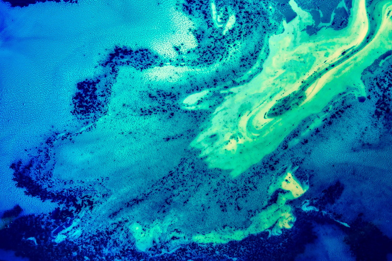 backgrounds, vibrant color, motion, turquoise, painting, turquoise colored, textured, illustration, 4K, water, close-up, paintings, blue, painted Image