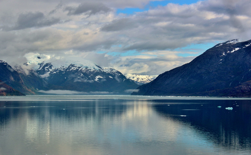 waterfront, Sea, ice, mountain, mountain range, Antarctica, scenics - nature, atmosphere, cloud - sky, nature, reflection, water, clouds, reflection lake