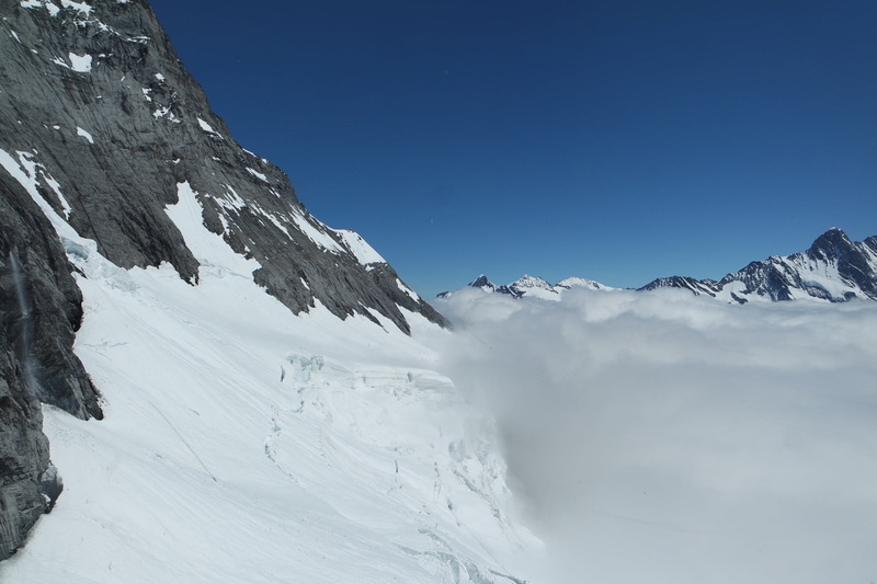 roof, ice, winter, cold temperature, tranquil scene, mountain peak, environment, beauty in nature, sport, no people, swiss, valley, blue, scenics - nature