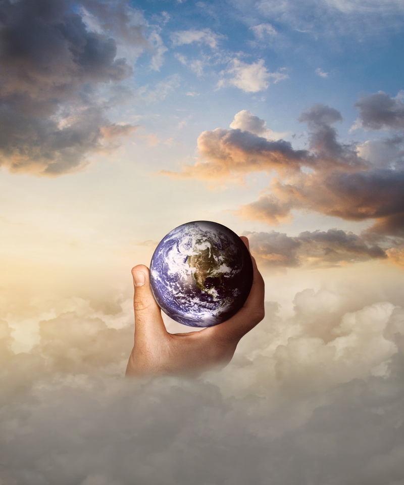 cloudscape, sphere, world Map, world, real people, human limb, clouds, globe - Man Made Object, leisure activity, personal perspective, planet, nature