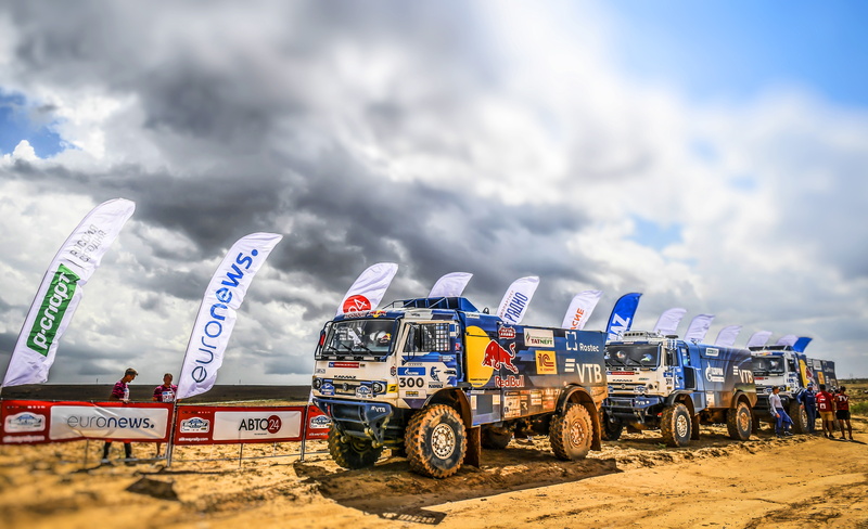 Sports team "KAMAZ-master", Sport, Best, 300, Silk road, Silk Way, KAMAZ, RedBull, Auto, Truck, Three, SilkWay, 4K, " KAMAZ-master", Clouds, Machine, Start