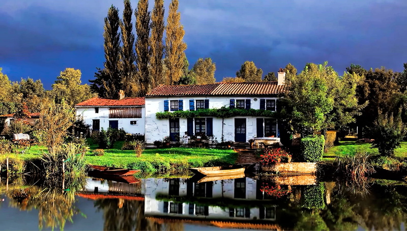 trees, home, no people, family, royalty  images, landscape, reflections, woods, rustic, town, built structure, outdoors, park, 1080P, pond, nature, lake
