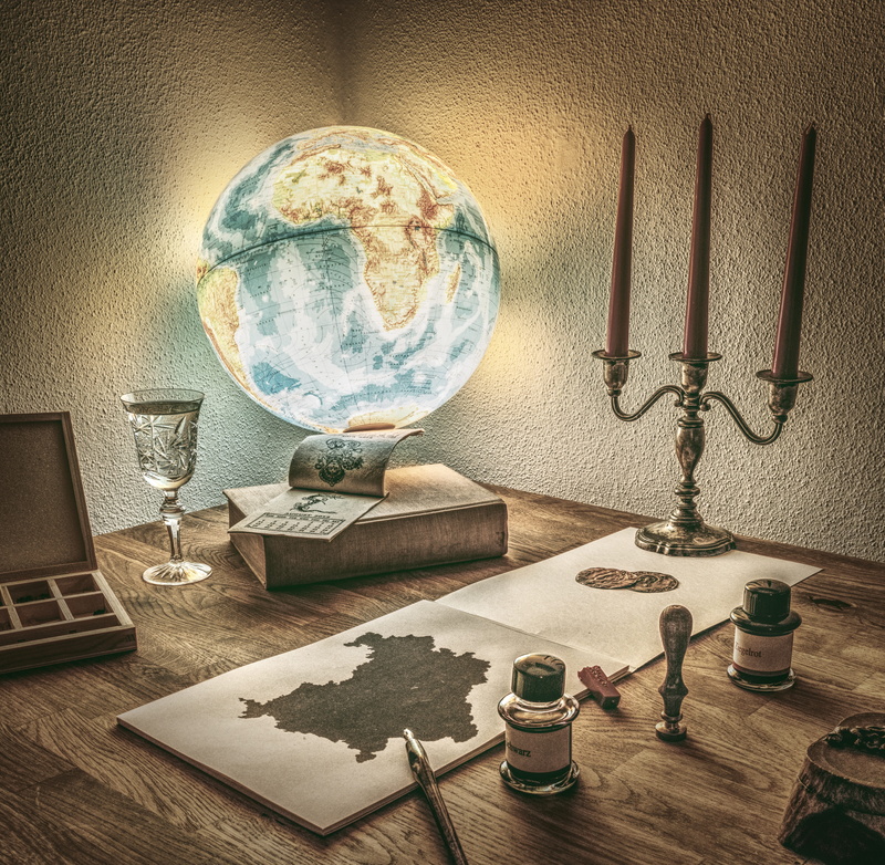  globe - man made object, architecture, candle holders, note, painting, book, nature, wood, furniture, world map, candlestick holder, globe, glass