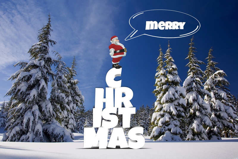 snow, christmas time, western script, sky, advent, no people, deco, text, winter, sign, forest, 1080P, christmas tree, winter magic, christmas decoration
