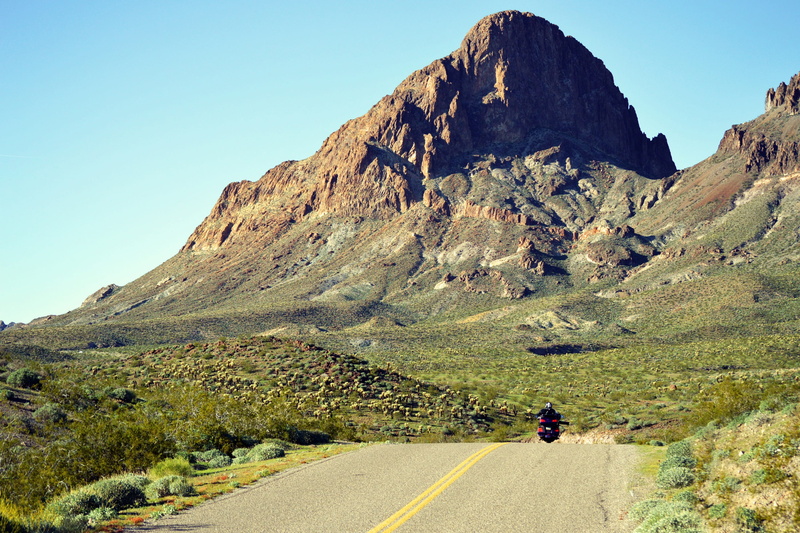 clear, scenery, mountain range, arizona, motorcycle, scenic, hill, west, direction, day, tourism, route, rocky mountains, person, road trip, oatman, 2K