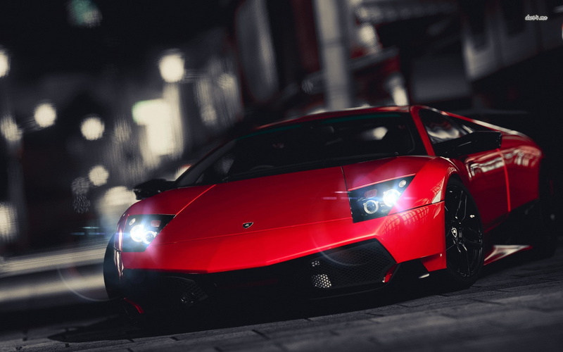 720P, Lamborghini Murcielago, vehicle, red cars, car
