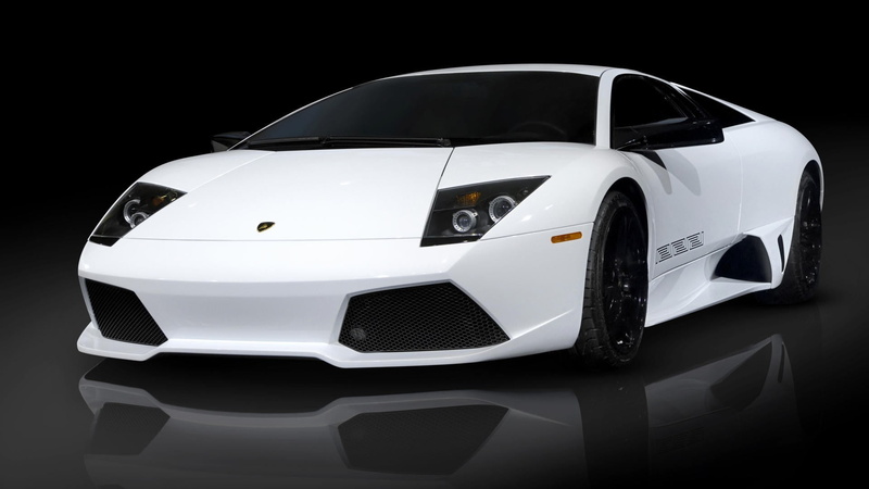 motor vehicle, 1080P, white color, car, racecar, studio shot, indoors, close-up, Lamborghini Murcielago, white, mode of transportation, land vehicle, security