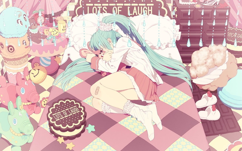 miku, 720P, sad, hd, anime, cartoon/comic