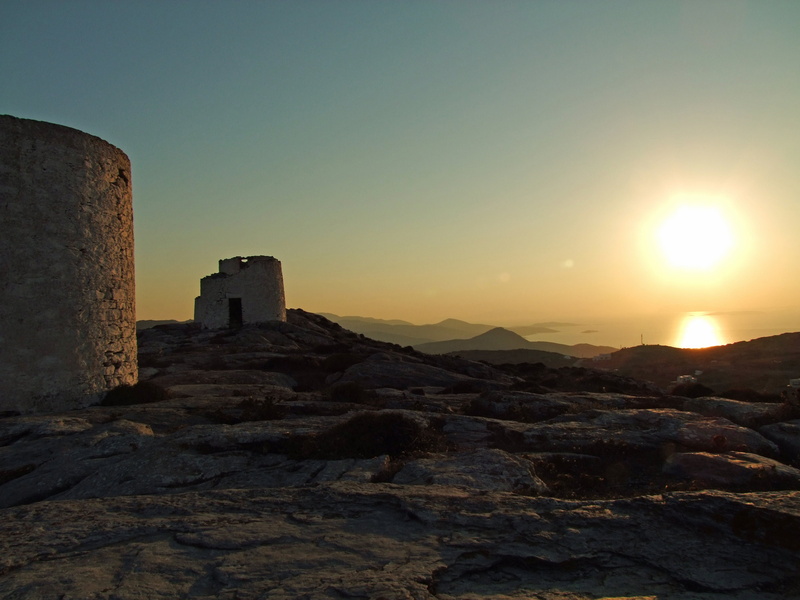 nature, stone, old, rock, sunlight, atmospheric, cyclades, beauty in nature, travel destinations, mills, scenics - nature, ancient, built structure, no people