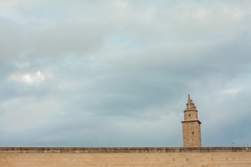 low angle view, building exterior, tower, spire, day, travel, the past, no people, destination, europe, la coruna, old, historical, spain, travel destinations