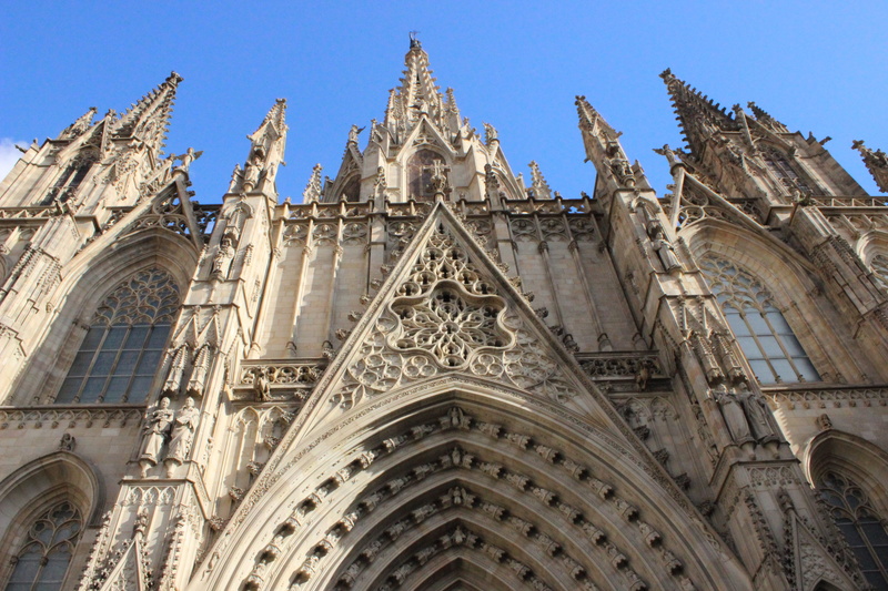 beige, low, travel, europe, barcelona, tourism, architecture, building, spirituality, catholic, angle, photography, church, no people, spain, built structure