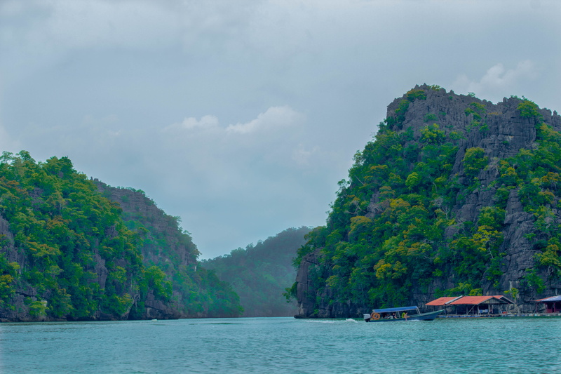 mangrove, tranquil scene, transportation, non-urban scene, sky, waterfront, malaysia, cloud - sky, no people, mountains, day, scenics - nature, 5K, nature