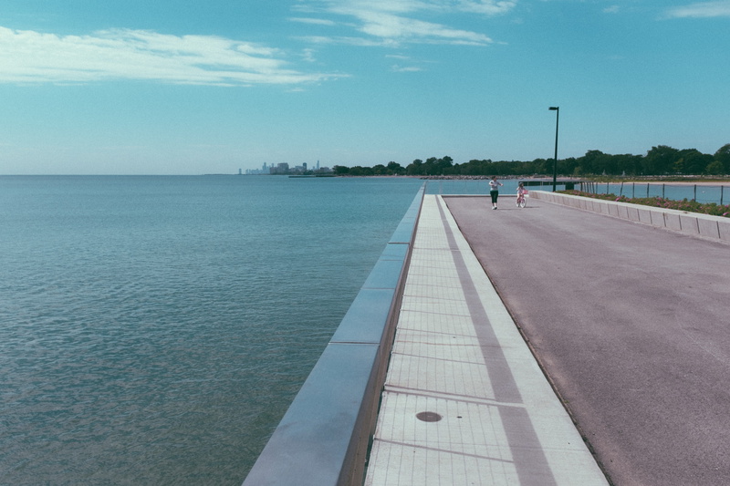 4K, scenics - nature, landscape, built structure, near, transportation, nature, summer, architecture and Cityscape, Northwestern University, horizon, no People
