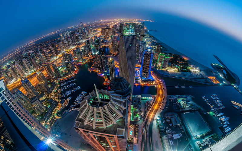 hd, air, dubai, view, wallpape, 4K, night