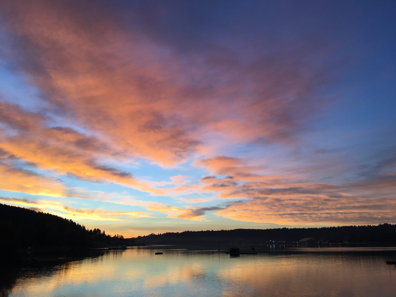 4K, scenics - nature, 4th ave, pacific, tranquility, port moody, non-urban scene, bc, silhouette, lake, orange color, beauty in nature, cloud - sky, sky