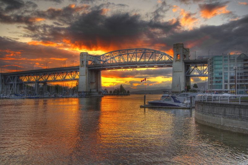 waterfront, travel destinations, outdoors, dawn, 5K, river, building, sky, british columbia, reflection, gray, architecture, vancouver, city, built structure