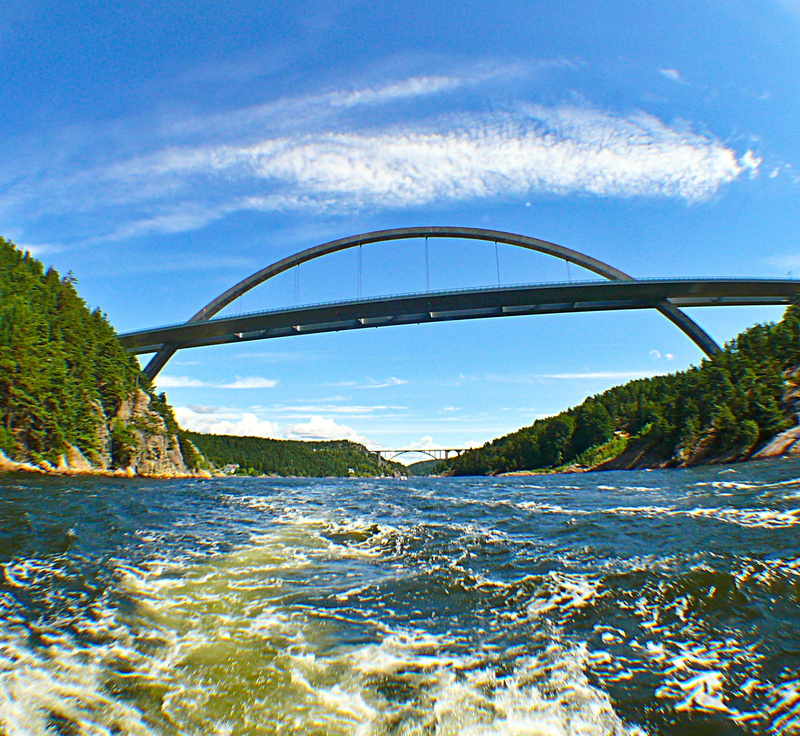 day, bridge - man made structure, water, arch bridge, scenics - nature, architecture, arch, customs, sky, waterfront, border, iddefjorden, nature, bridge