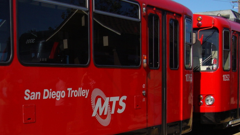 non-western script, mode of transportation, trolley, transportation, red, san, usa, 1080P, diego, california, outdoors, train - vehicle, san diego trolley