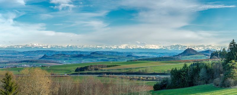 panorama, mountain range, forest, nature, hegauer cone mountain country, springtime, volcanic mountains, baden württemberg, landscape, rural, land, hohentwiel