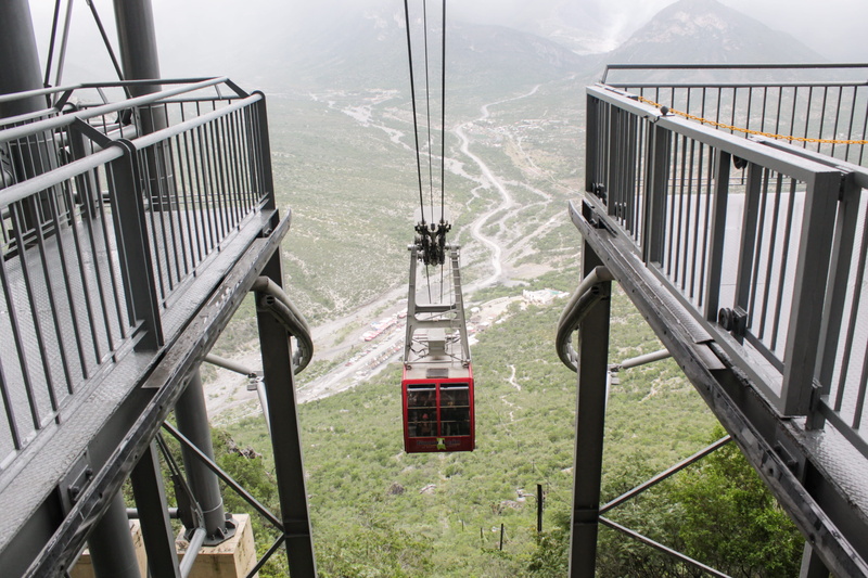 scenics - nature, transportation, railing, mountain, cable, red, cable car, ski lift, 4K, monterrey, metal, built structure, nature, day, overhead cable car