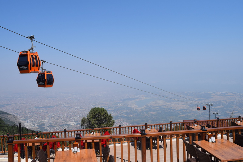 Denizli, building exterior, Cable Car, incidental people, magnificent, hanging, city, travel, transportation, railing, blue, 5K, Landscape, built structure