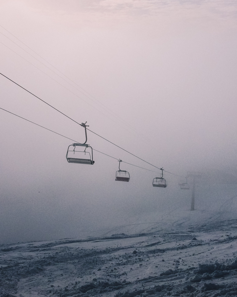 overhead cable car, cold temperature, mode of transportation, switzerland, snowcapped mountain, tranquil scene, cable, lift, snowing, rocco, sky, jakobshorn
