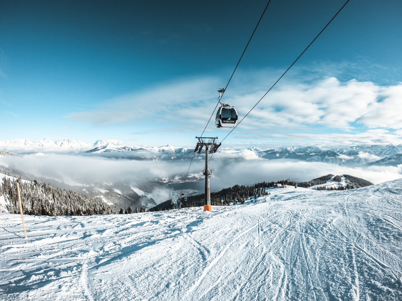 austria, vehicle, white color, sport, 4K, mountain range, ski lift, hero7, human, gopro, slope, daytime, outdoors, covered, piste, nature, utility pole