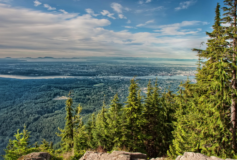 the city, Canada, North Vancouver, non-urban scene, mountains, 2K, the view from the top, scenics - nature, day, tranquil scene, panorama, outdoors, tranquility