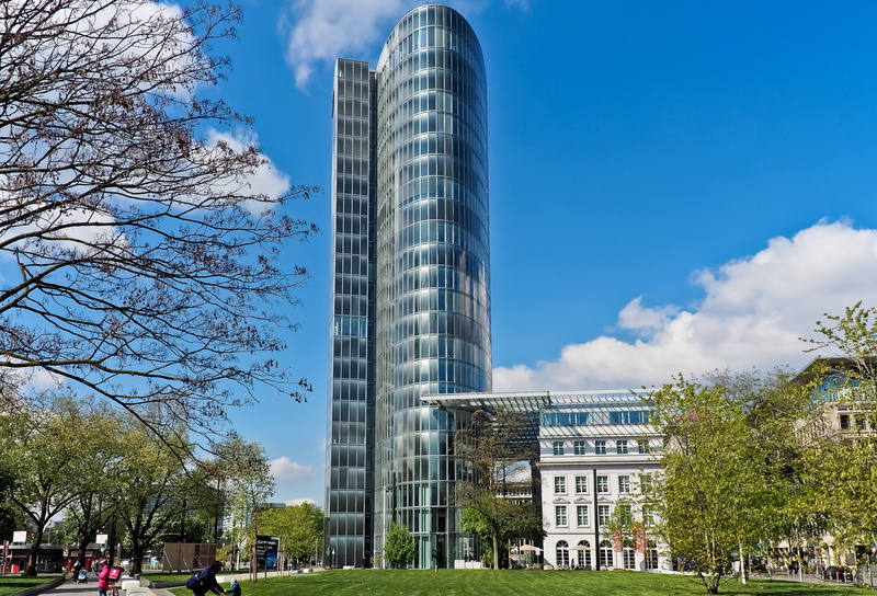 skyline, town center, clouds, luxury, modern building, blue, modern, modern architecture, city, urban, city life, skyscraper, sky, cloud - sky, nature