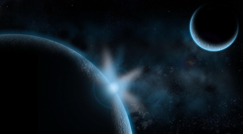 futuristic, night, three-dimensional Shape, stratosphere, galaxy, sun, body, nature, astrology, circles, planetary Moon, digitally Generated Image, science