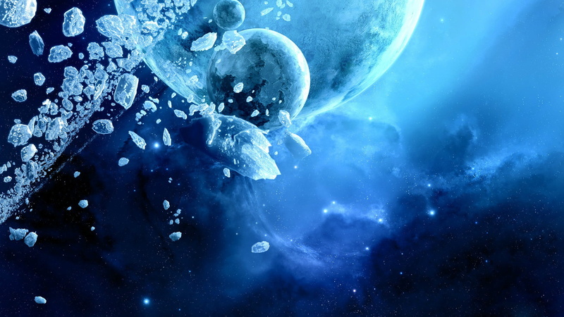 night, dark, undersea, 1080P, close-up, blue, planet, color, motion, science, sky, jellyfish, astrology, frozen, animal wildlife, no people
