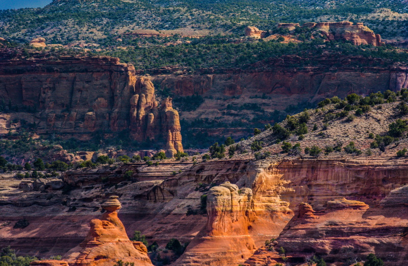 colorful, open, canyon, slide, layered, ouray, rock formation, united states, travel destinations, adventure, geology, bold, solid, green, tranquil scene