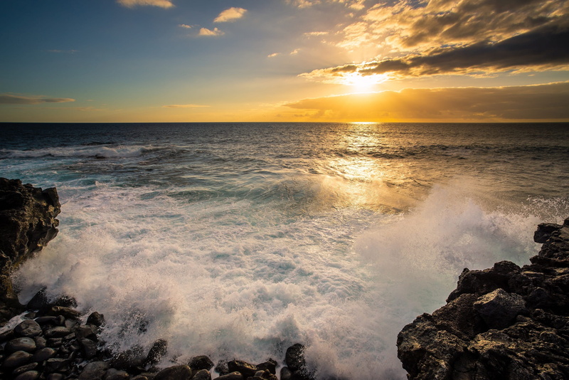 wave, rock, motion, rock - object, water, romantic, spray, cloud - sky, beauty in nature, sea, coast, sunset, beach, nature, surf, vacations, evening, no people