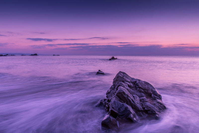 cloud - Sky, rock, purple, summer, clouds, sky, sea, watergate, shot, scenics - nature, scenics, sunset, horizon, Watergate Bay, ice, rock - Object, vacations