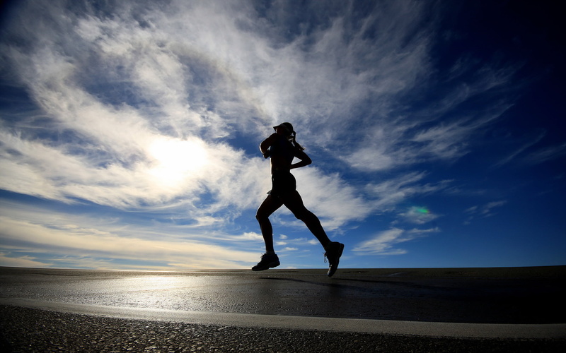 back Lit, motivation, people, one Young Woman Only, sprinting, copy Space, speed, beauty in nature, athlete, sky, young Adult, recreational Pursuit, beach