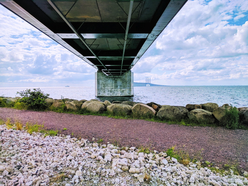 cloud, day, transportation, horizon, skandinavia, architecture, connection, malmö, water, the öresund bridge, sweden, himmel, sky, 4K, skåne, outdoors