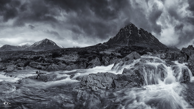 dramatic landscape, sky, mountain peak, painting, water, motion, nature, beauty in nature, environment, power in nature, mountain range, non-urban scene