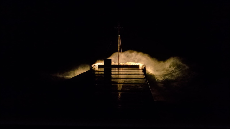 storm, HDR, night, vessel, waves, Baltic Sea, outdoors, ladder, staircase, the way forward, lake, light - natural phenomenon, direction, sky, no people