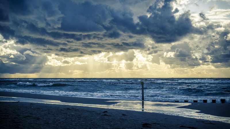 scenics - nature, cloud - sky, land, idyllic, no people, tranquility, nature, ominous, sky, clouds, wave, 1080P, sea, Poland, beauty in nature, water