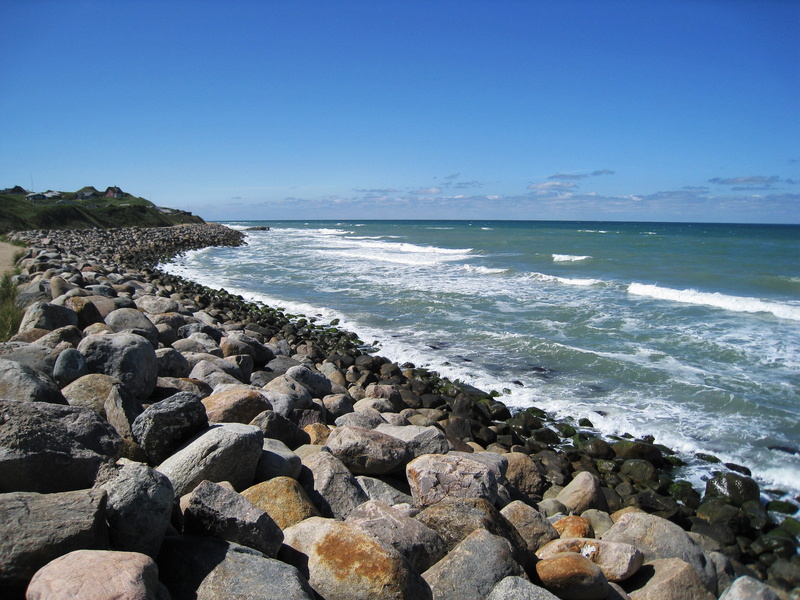 l, solid, beauty in nature, landscape, sea, no people, tranquility, horizon over water, lønstrup harrerenden, sport, harrerenden, nature, stones as coastal protection