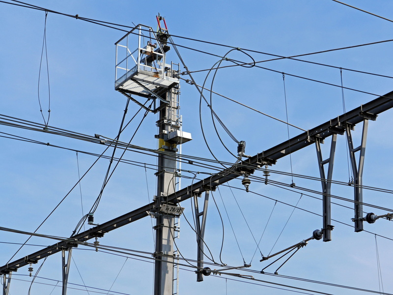 sailboat, catenary, electricity pylon, rope, electricity, double-driving wire, rail traffic, railway, traction, high voltage, power line, metal, outdoors