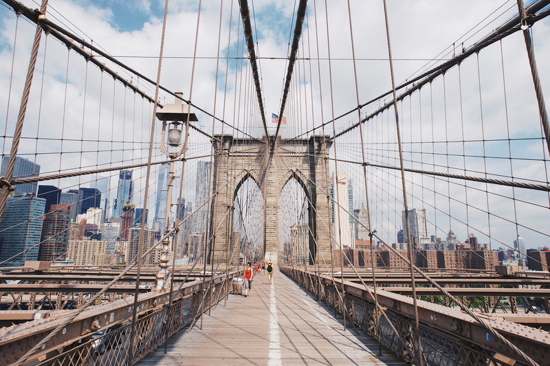 travel, engineering, america, cable-stayed bridge, travel destinations, uSA, brooklyn, bridge, new, built structure, footbridge, building exterior, sky