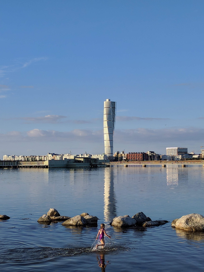 building exterior, beach, built structure, water, lifestyles, 4K, standing, outdoors, men, waterfront, factory, beauty in nature, skåne, ribersborg, architecture
