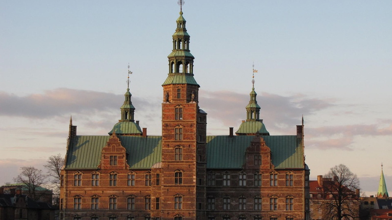 1080P, clouds, nature and landscapes, denmark, casrle, castle, green roofs, rosenborg, towers, copenhagen