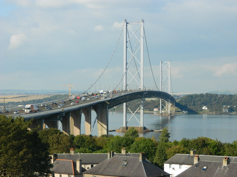 Road, transportation, cityscape, cloud - sky, nature, bridge - man made structure, Scotland, suspension bridge, building exterior, river, engineering, architecture