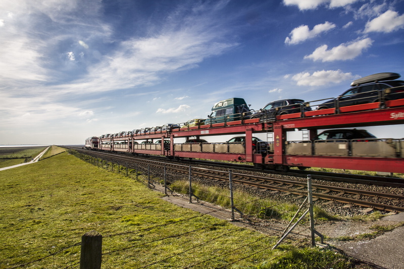 holiday, train, grass, architecture, land vehicle, no people, nf, mode of transportation, autotransport, crossing, Sylt, car train, train - vehicle, outdoors