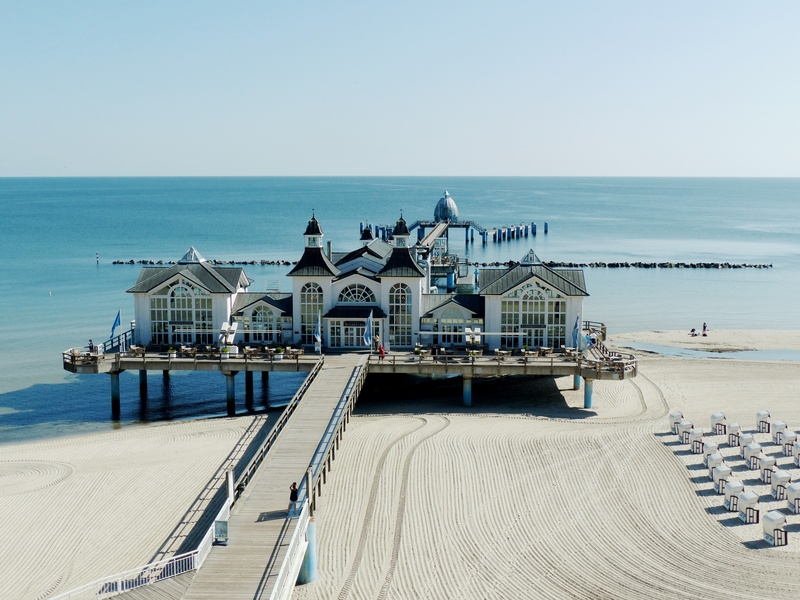 travel destinations, baltic sea, nature, beach, incidental people, 4K, day, horizon over water, built structure, travel, sellin, sea bridge, luxury, eye