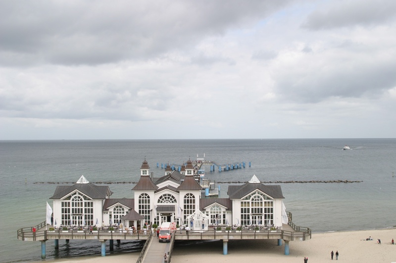 religion, sea bridge, binz, architecture, nautical vessel, sky, no people, cloud - sky, rügen island, water, house, horizon over water, building, nature