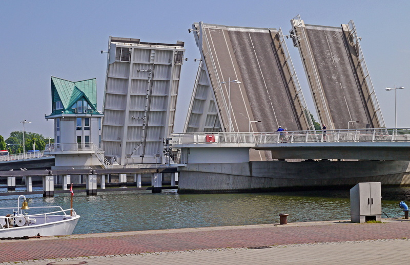 bascule bridges, federal street, waters, kappeln, waterfront, transportation, schlei, nautical vessel, shipping, control tower, day, drawbridge, clear sky